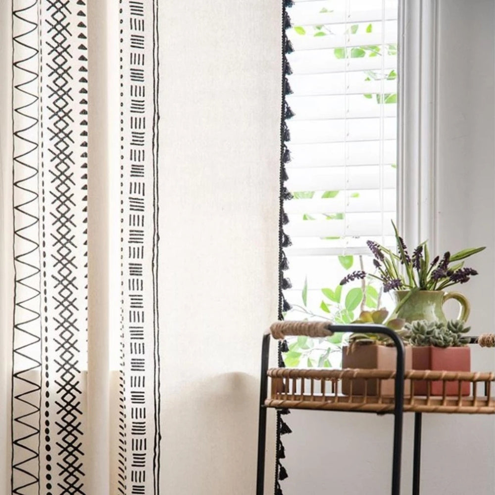 Solstice Loom Artisan Tassel Curtain