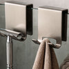 Stainless shower door hooks – Polished finish – Space-saving design – Easy no-drill installation