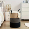 Storage basket – Durable woven rope – Modern design – Multi-use laundry hamper – 15.7 x 23.6 in