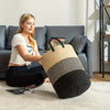Storage basket – Durable woven rope – Modern design – Multi-use laundry hamper – 15.7 x 23.6 in