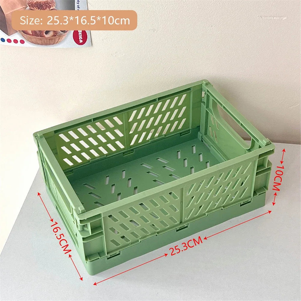 Storage box – Durable plastic – Collapsible design – Ideal for toys and cosmetics – Versatile home organizer
