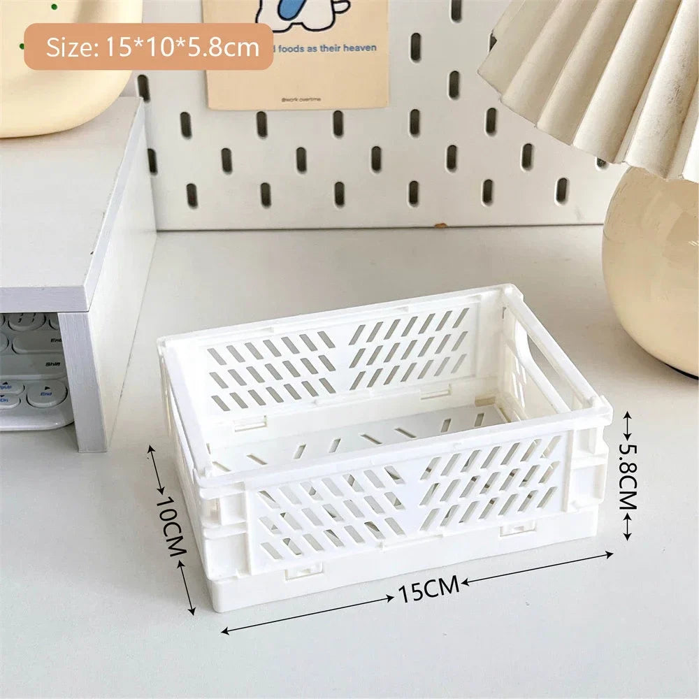 Storage box – Durable plastic – Collapsible design – Ideal for toys and cosmetics – Versatile home organizer