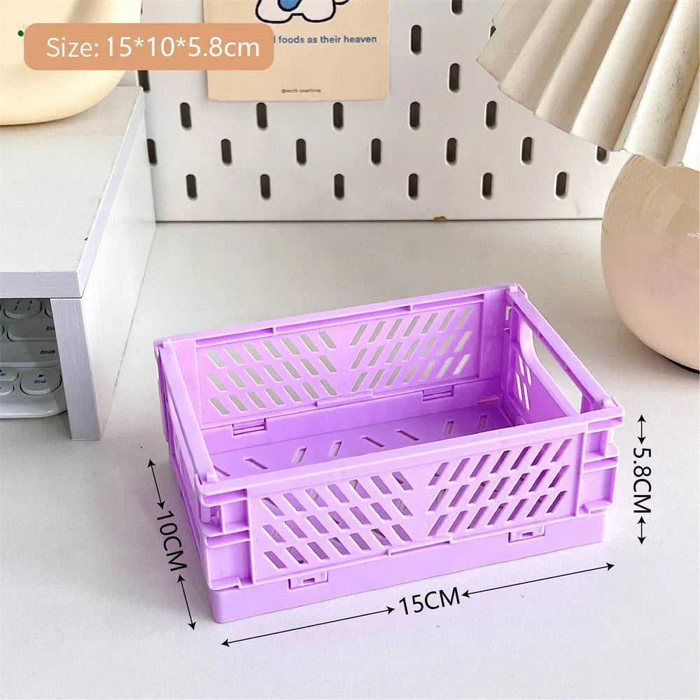 Storage box – Durable plastic – Collapsible design – Ideal for toys and cosmetics – Versatile home organizer