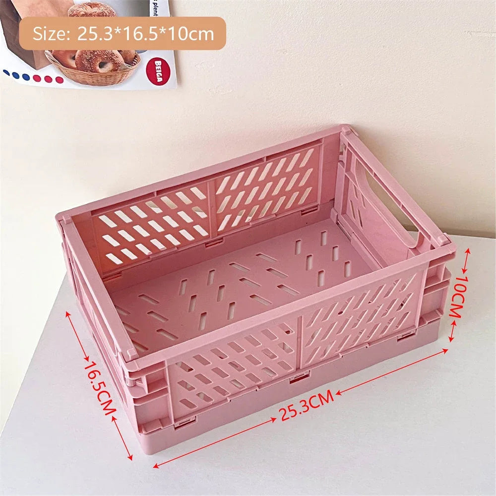 Storage box – Durable plastic – Collapsible design – Ideal for toys and cosmetics – Versatile home organizer