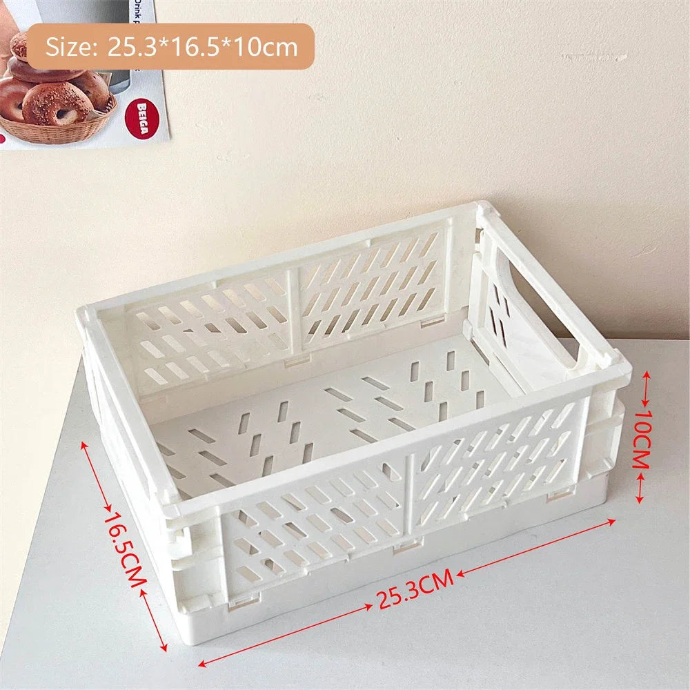 Storage box – Durable plastic – Collapsible design – Ideal for toys and cosmetics – Versatile home organizer