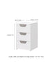 Storage box – Durable plastic – Three-layer design – White – Ideal for jewelry and small items – 9.5 x 5.5 x 4.3 in