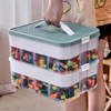 Storage organizer – Durable plastic – Stackable design – Ideal for toys and small items – Modern home or kids' room solution