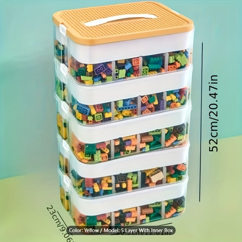 Storage organizer – Durable plastic – Stackable design – Ideal for toys and small items – Modern home or kids' room solution