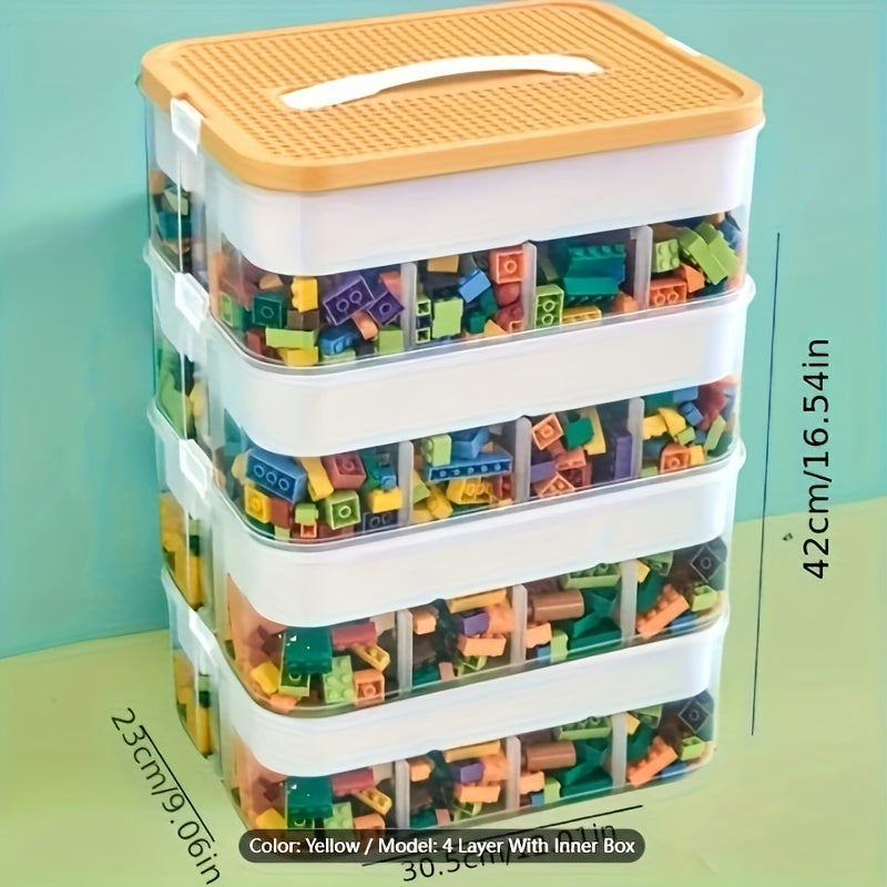 Storage organizer – Durable plastic – Stackable design – Ideal for toys and small items – Modern home or kids' room solution