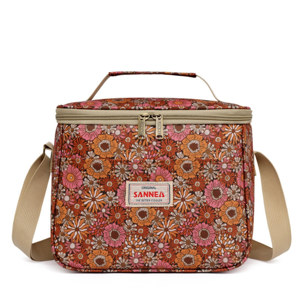 Stylish Retro Floral Insulated Picnic Lunch Bag