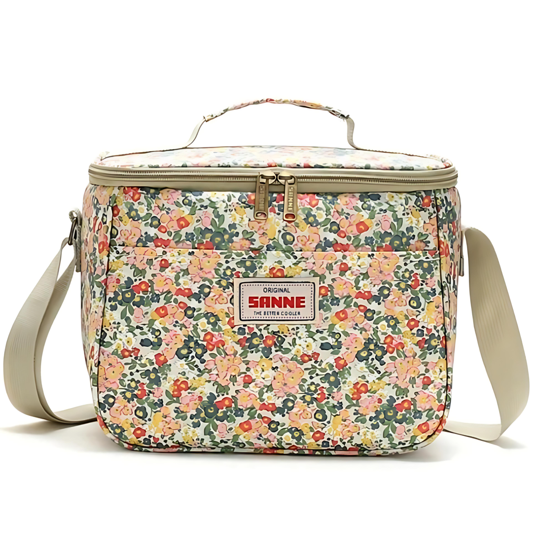 Stylish Retro Floral Insulated Picnic Lunch Bag