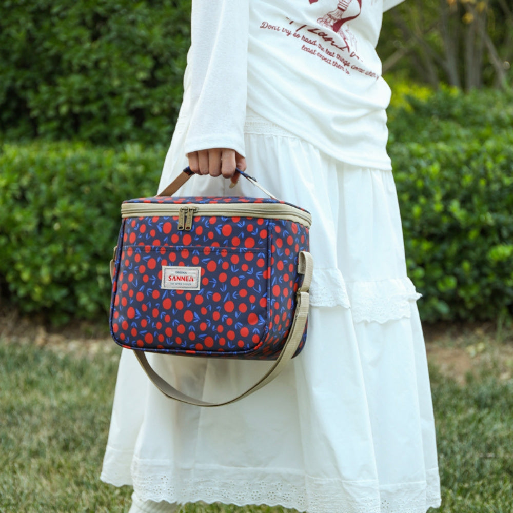 Stylish Retro Floral Insulated Picnic Lunch Bag