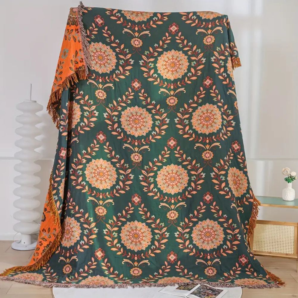Sunfern Vintage Reversible Cotton Blanket