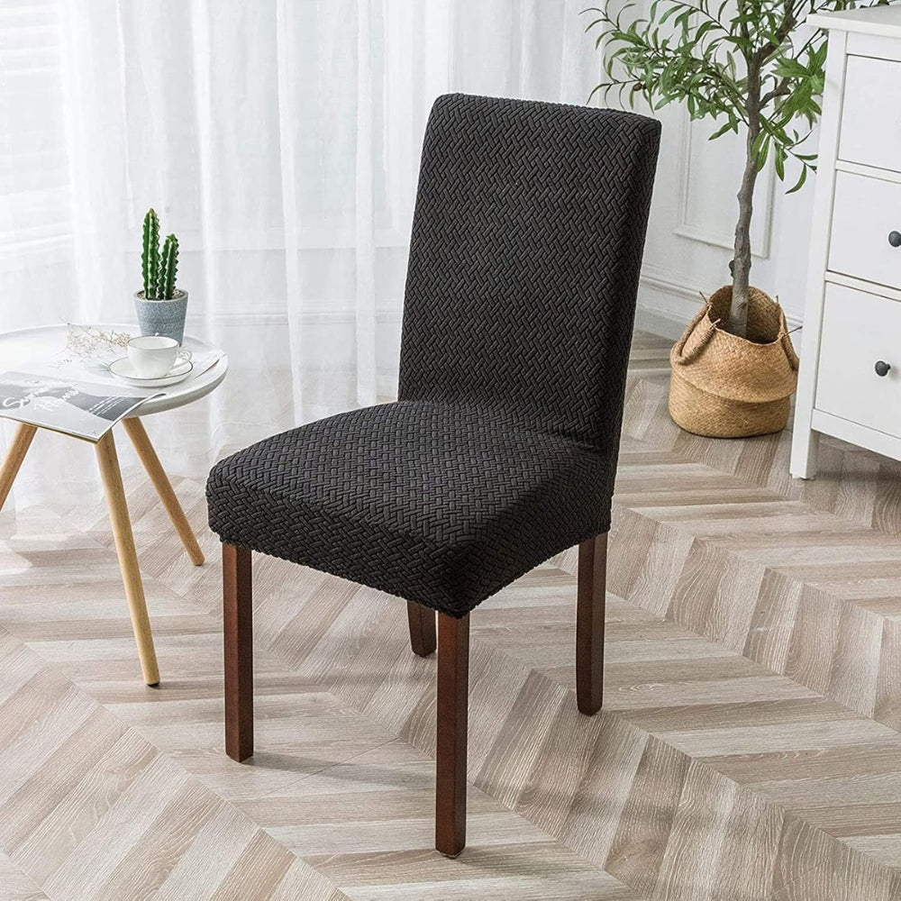 Sylva Jacquard Velvet Stretch Dining Chair Cover