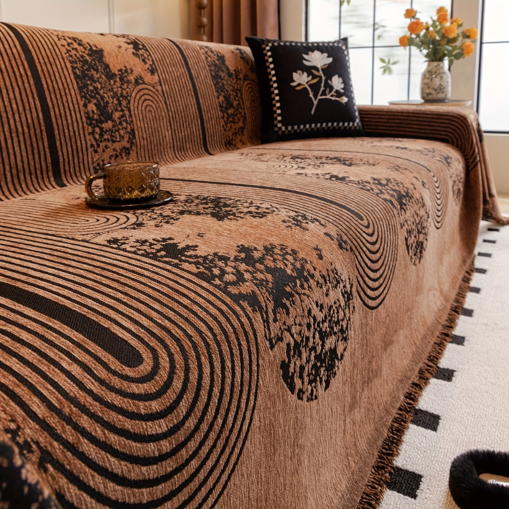Mosaic Lines Pattern Sofa Cover