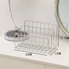 Three-Tier Iron Bookshelf Organizer, Silver - Modern Design for Home and Office Storage, 9.4 x 5.1 x 6.1 Inches