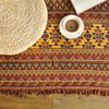 Throw blanket – Cotton-poly blend – Earthy tribal pattern – Reversible design – Cozy home accessory