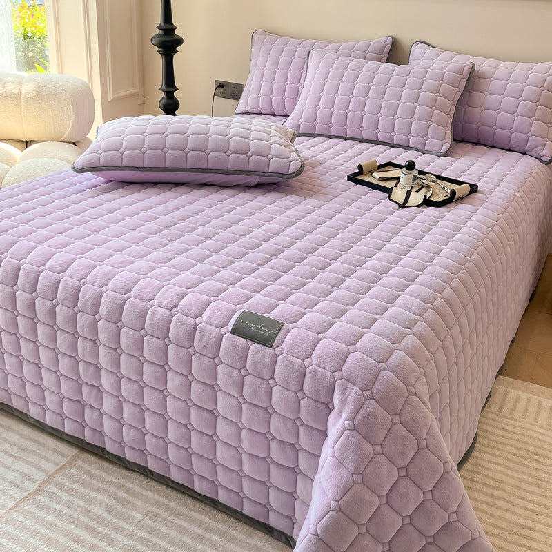 Throw blanket – Soft fabric – Modern square texture – Cozy home accessory