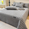 Throw blanket – Soft fabric – Modern square texture – Cozy home accessory