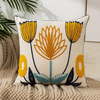Throw pillow – Floral print – Soft cotton and polyester – Cozy couch accent – 17.7 x 17.7 in