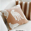 Throw pillow cover – 100% polyester – Cute embroidered animal design – Cozy home accessory – 17.7 x 17.7 in