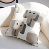 Throw pillow cover – 100% polyester – Cute embroidered animal design – Cozy home accessory – 17.7 x 17.7 in
