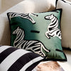 Throw pillow cover – 100% polyester – Cute embroidered animal design – Cozy home accessory – 17.7 x 17.7 in