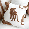 Throw pillow cover – 100% polyester – Cute embroidered animal design – Cozy home accessory – 17.7 x 17.7 in