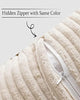 Throw pillow cover – Soft striped ribbed velvet – Neutral tones – Decorative accent for living room or bedroom