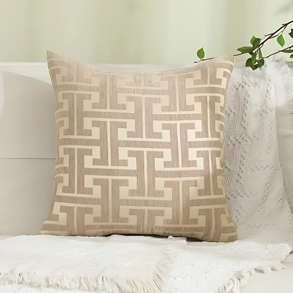 Timeless Maze Pattern Cushion Cover