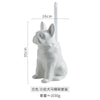 French bulldog ceramic toilet brush holder with black and white dog design – stylish bathroom cleaning accessory with hidden toilet brush
