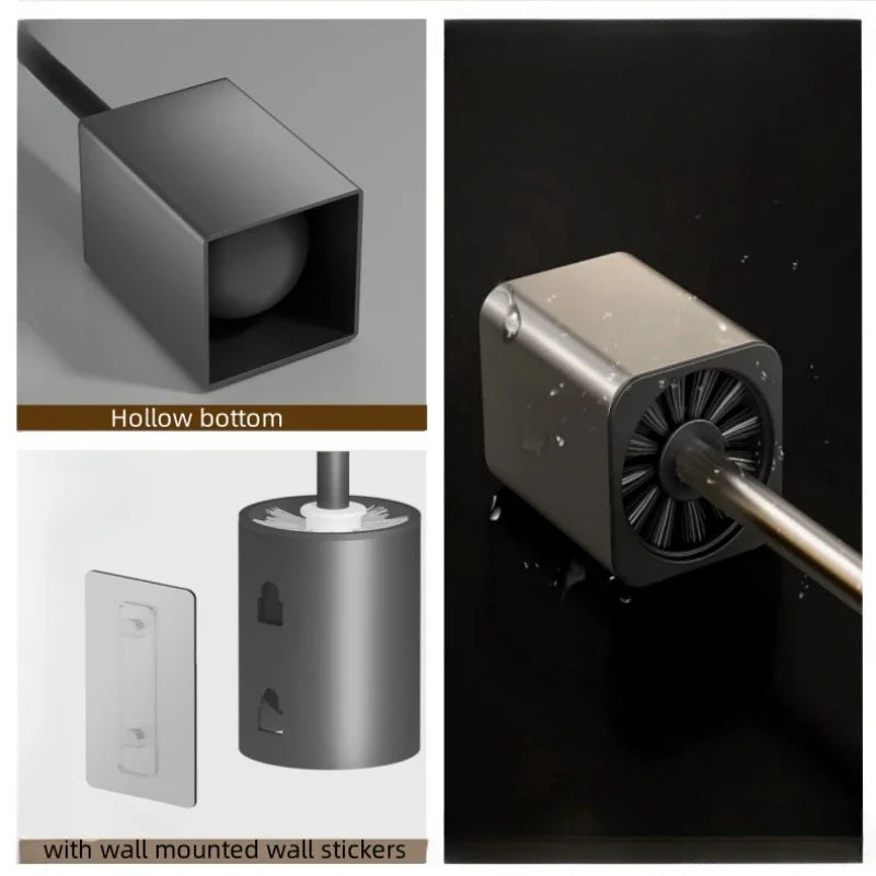 Toilet brush and holder – Wall-mounted design – Space-saving and hygienic bathroom accessory