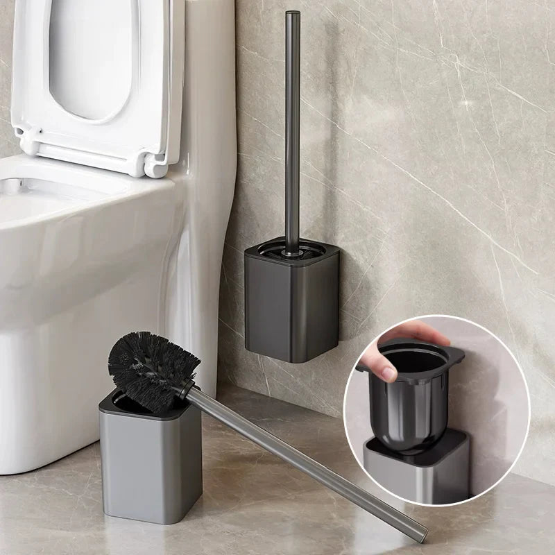 Toilet brush and holder – Wall-mounted design – Space-saving and hygienic bathroom accessory