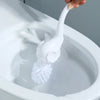 Toilet brush set – Elegant white design – Durable brush with plastic handle for bathroom organization