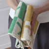 Towel set – Cotton – Cactus and palm design – Beach or spa use – Absorbent and durable
