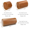 Luxury leather watch roll travel case with soft suede interior, 3-slot storage organizer for men’s wristwatches