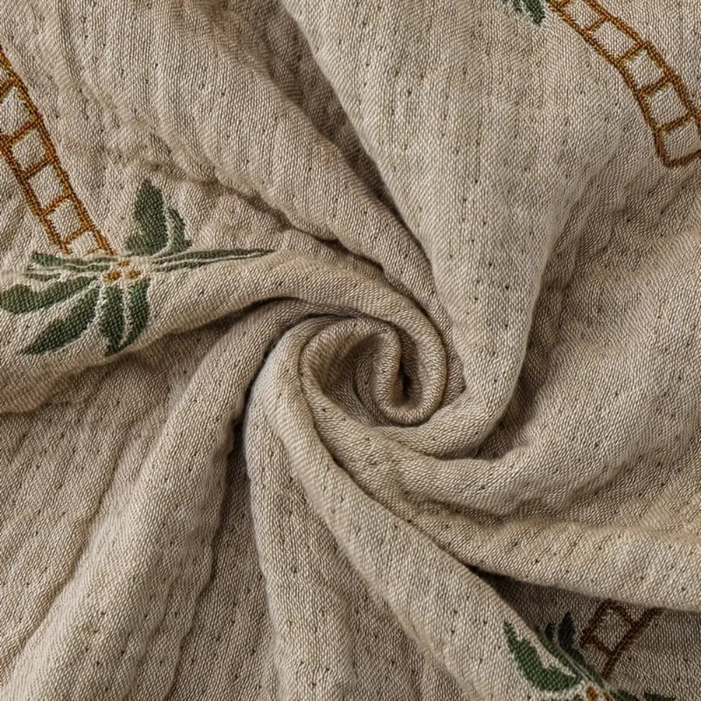 Tropical Palm Tree Reversible Cotton Blanket