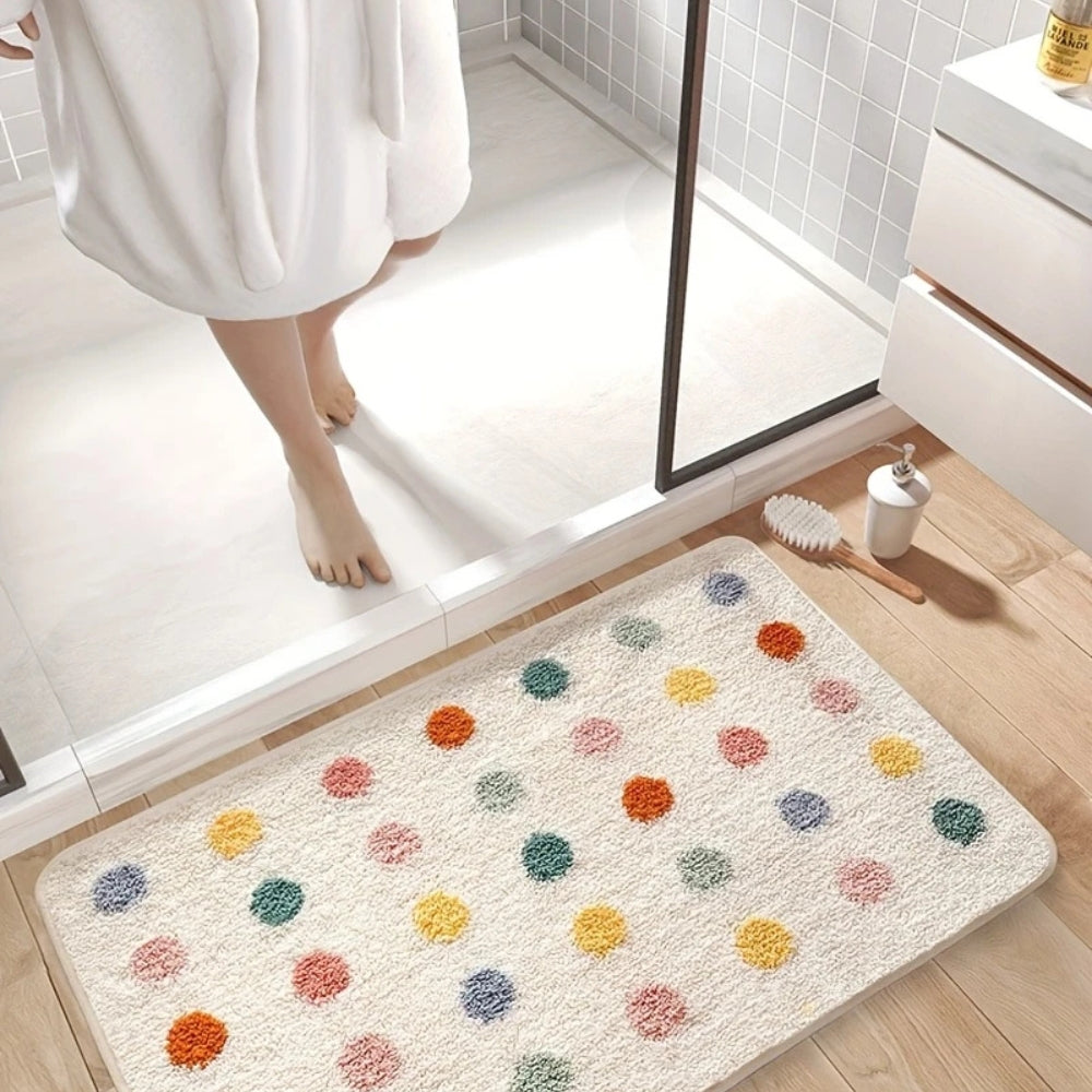 50% OFF | DotLounge® | Cozy Polka Dot Bath Rug