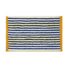 Tufted bath mat – Soft polyester – Modern blue stripe design – Anti-slip for bathroom and kitchen