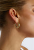18k Gold Plated Crystal Lover Earrings Gold