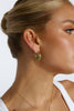18k Gold Plated Crystal Lover Earrings Green Gold