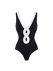 Colorblock One Piece Swimsuit Set