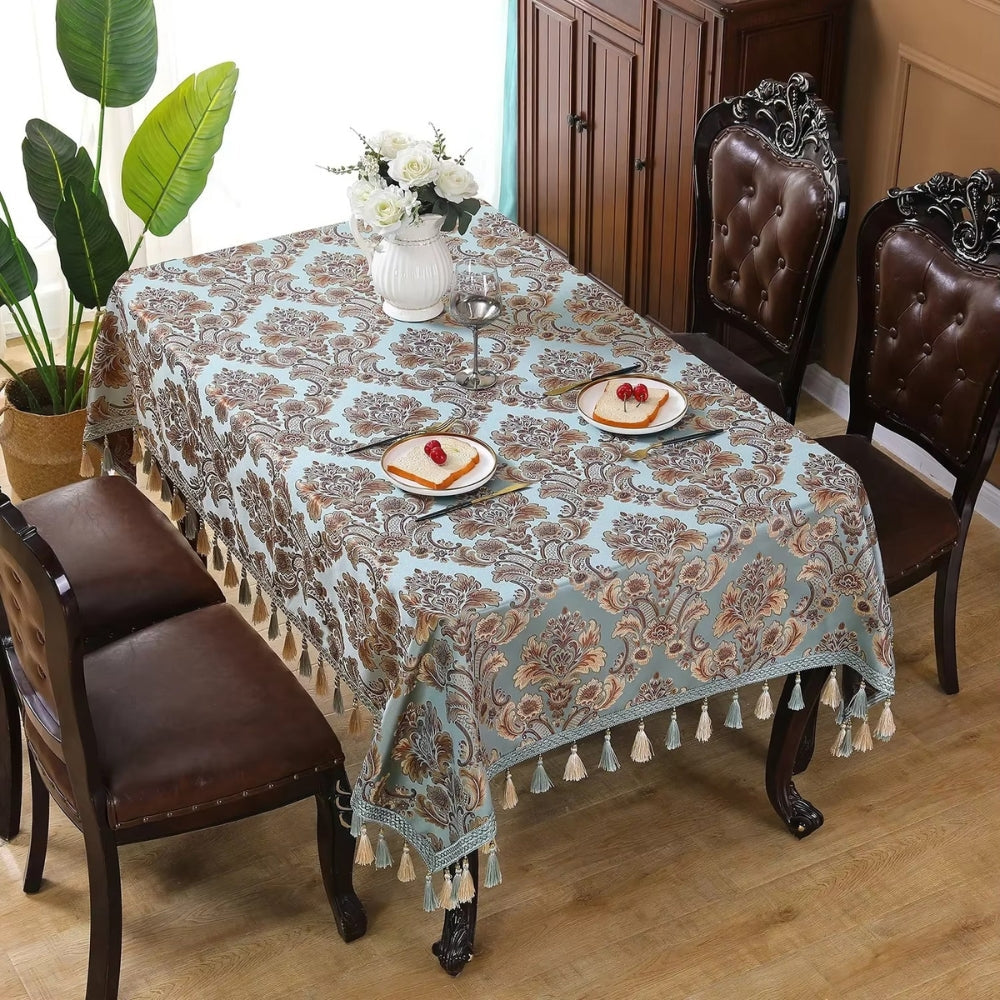 Vintessa Vintage Embroidered Tassel Tablecloth