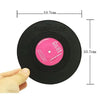 Vinyl record coasters – Retro design – Set of 6 – Durable and anti-slip drink mats