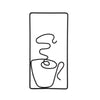Wall art – Black iron coffee cup design – Creative indoor and outdoor wall decor