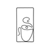 Wall art – Black iron coffee cup design – Creative indoor and outdoor wall decor