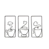 Wall art – Black iron coffee cup design – Creative indoor and outdoor wall decor