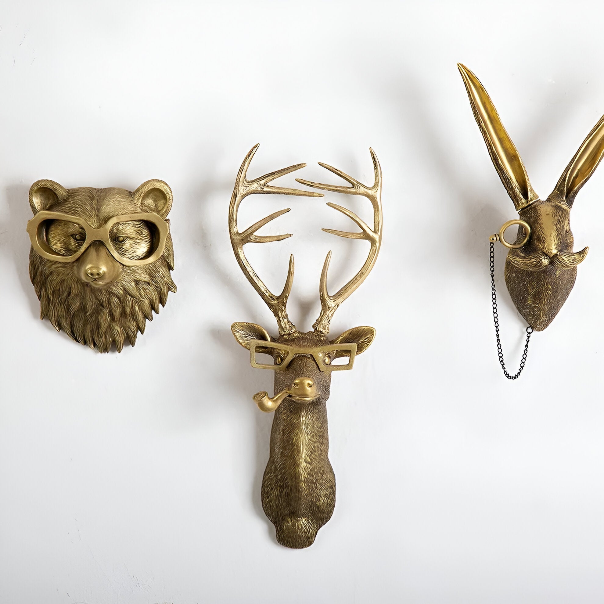 Wall hook – Synthetic resin – Decorative animal design – Versatile coat and key holder for wall