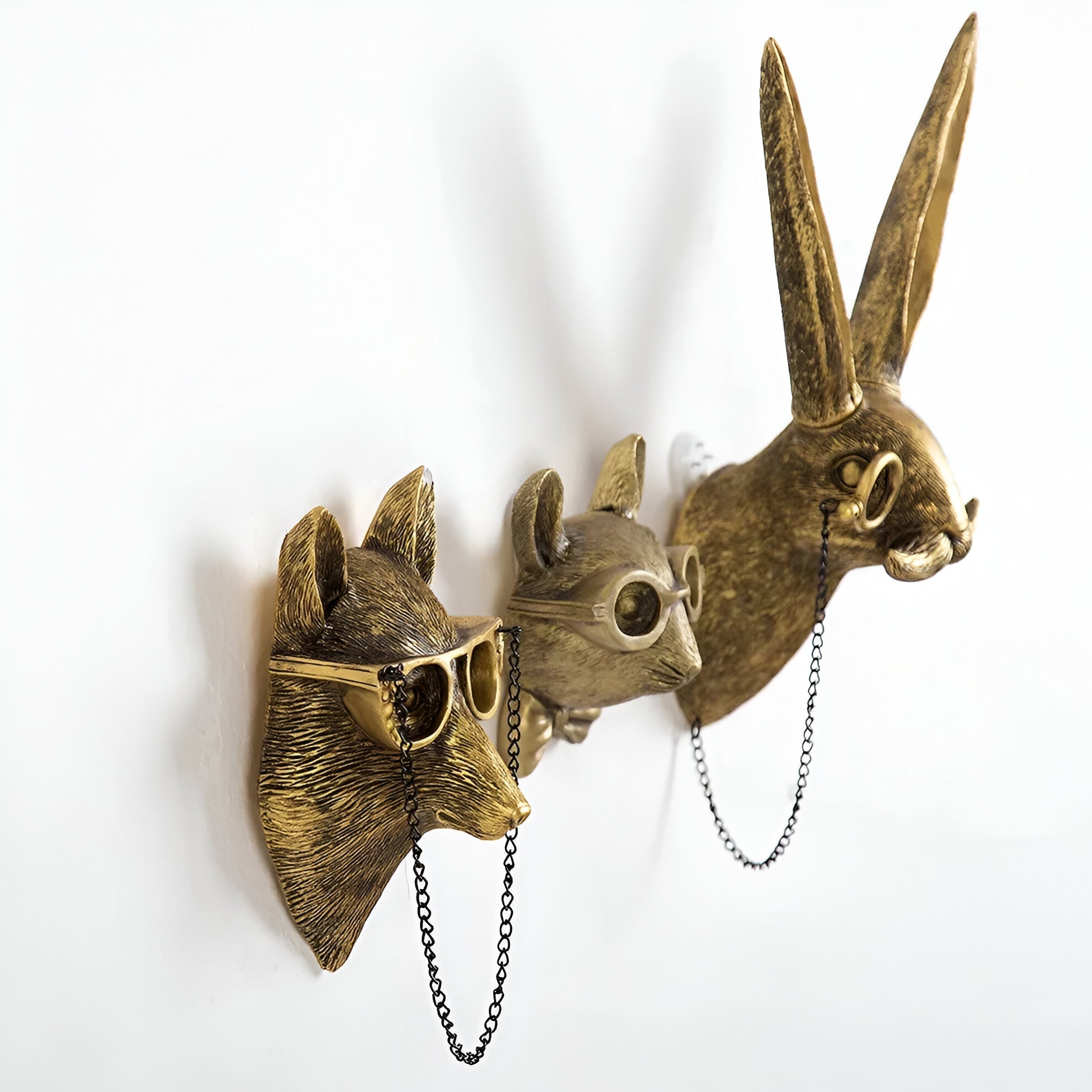Wall hook – Synthetic resin – Decorative animal design – Versatile coat and key holder for wall