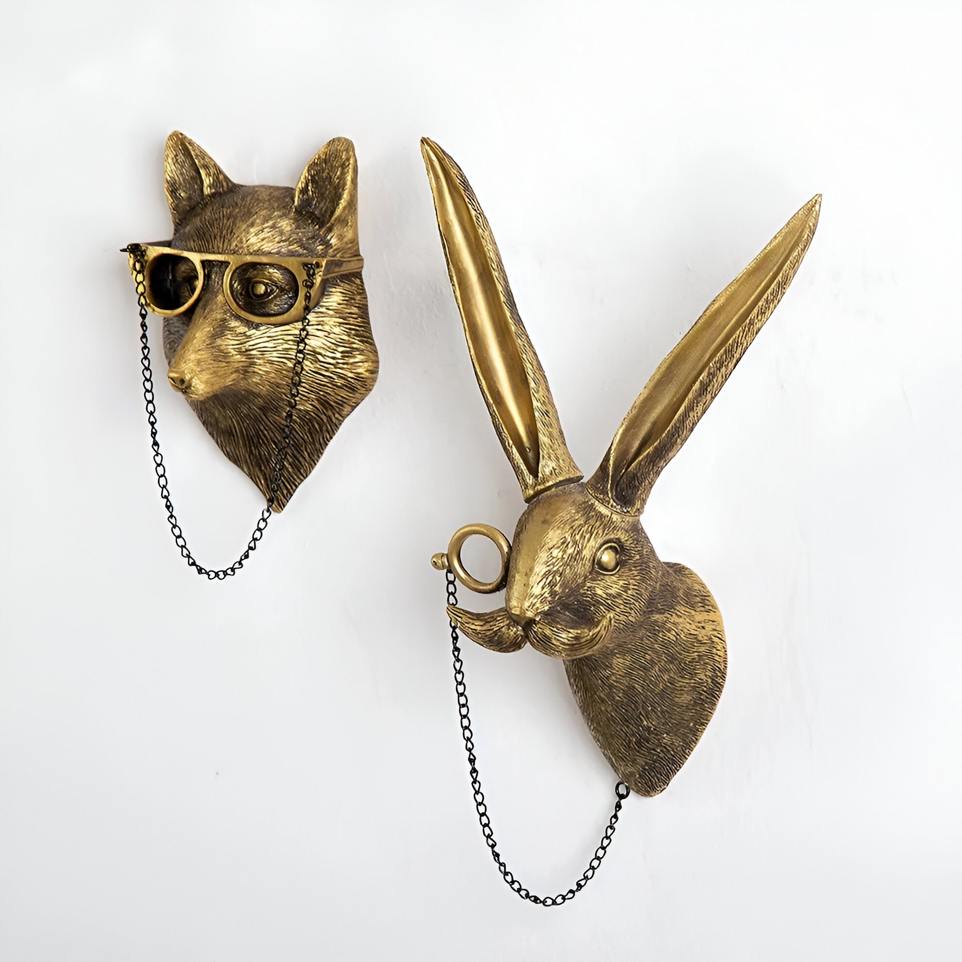 Wall hook – Synthetic resin – Decorative animal design – Versatile coat and key holder for wall